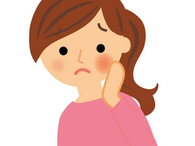 虫歯の妊婦さんのイラスト