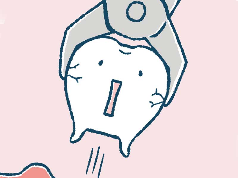 歯を抜くイラスト
