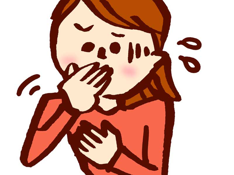嘔吐する妊婦さんのイラスト