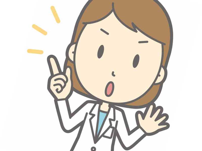 指示を出す医師のイラスト