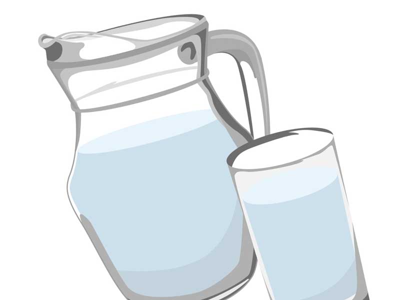 水の入ったコップのイラスト