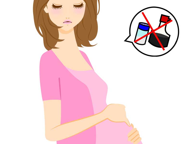 塩分制限をしている妊婦さんのイラスト