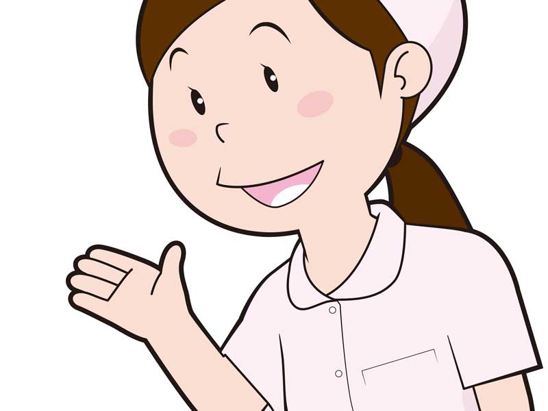 話をしている助産師のイラスト