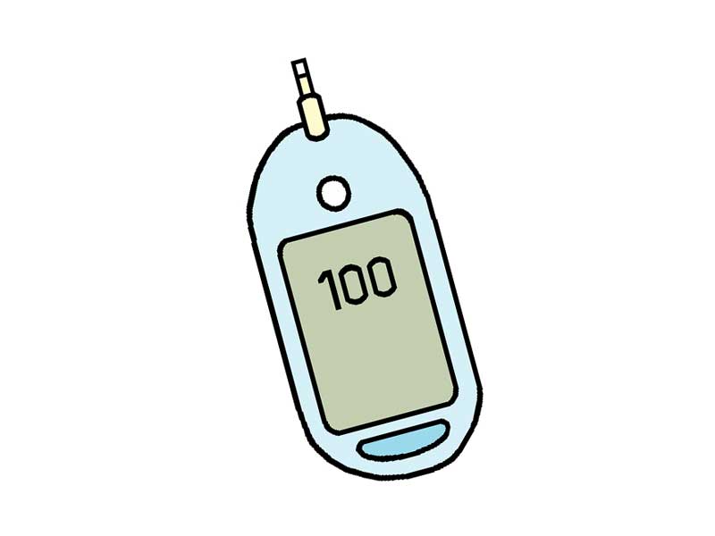 血糖計測器のイラスト