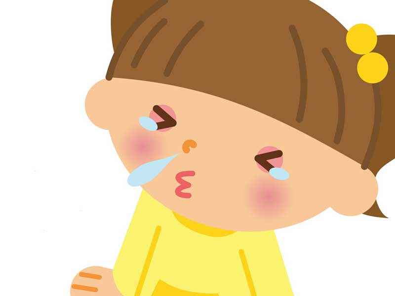 アレルギーの子供のイラスト