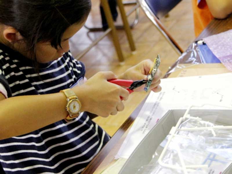 工作をしている小学生