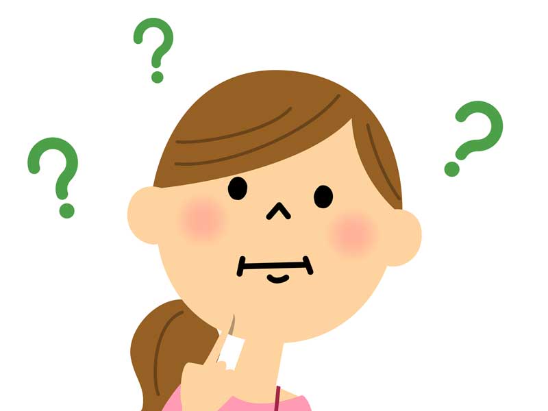 疑問を持つ女性のイラスト