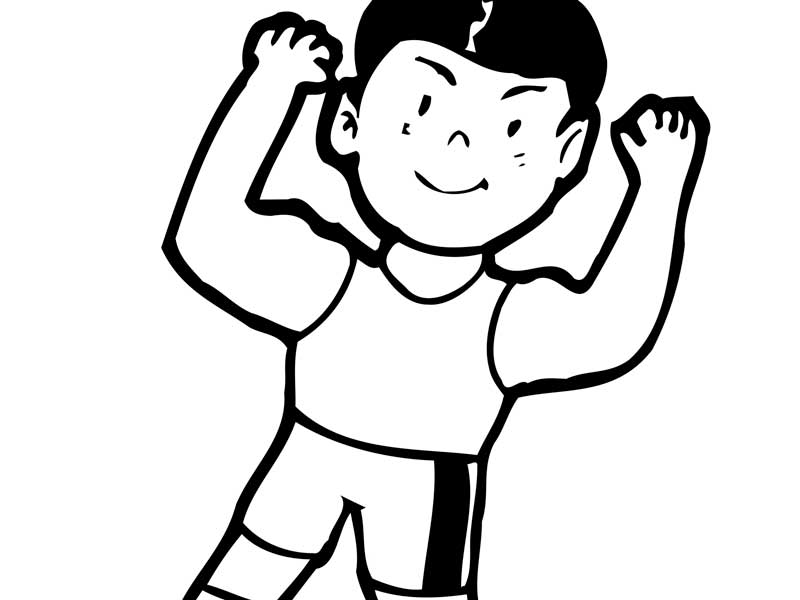 丈夫な男の子のイラスト
