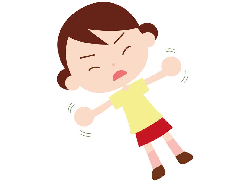 イライラしている子供のイラスト