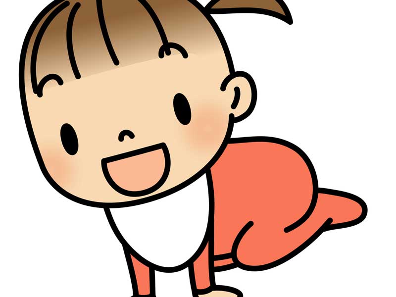 はいはいする赤ちゃんのイラスト