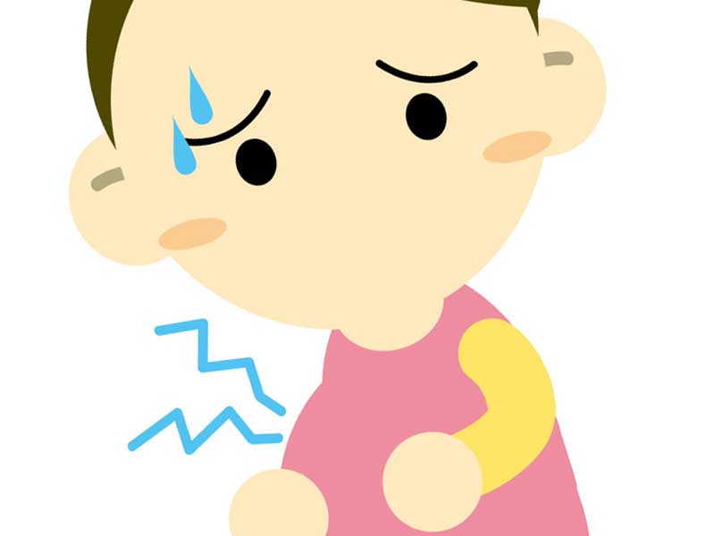 前駆陣痛が始まってる妊婦さんのイラスト