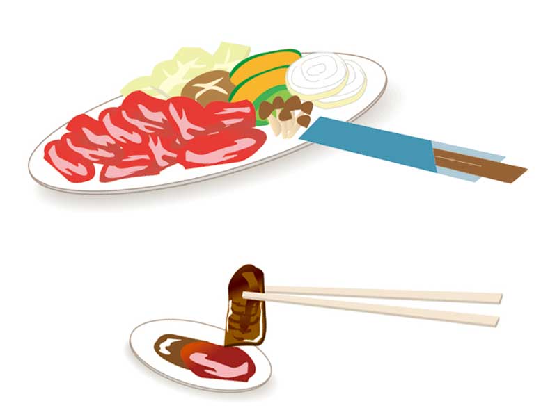 焼肉セットのイラスト