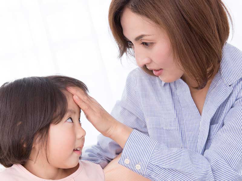 熱が出ている子供