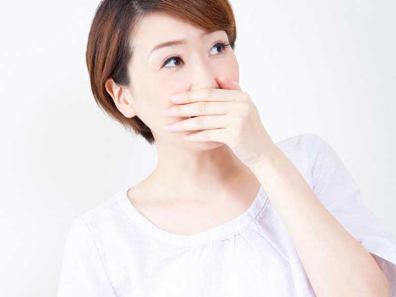 びっくりする妊婦さん