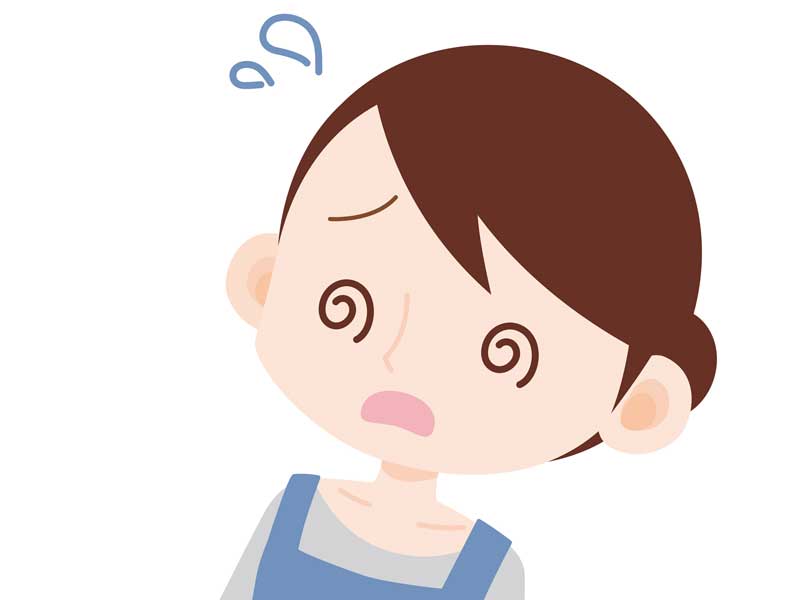 困っているお母さんのイラスト