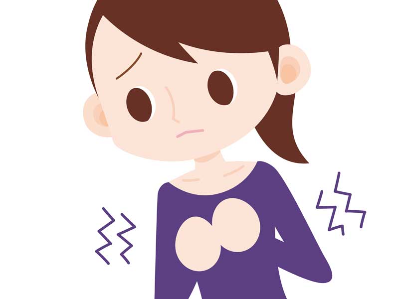 怖がる妊婦さんのイラスト