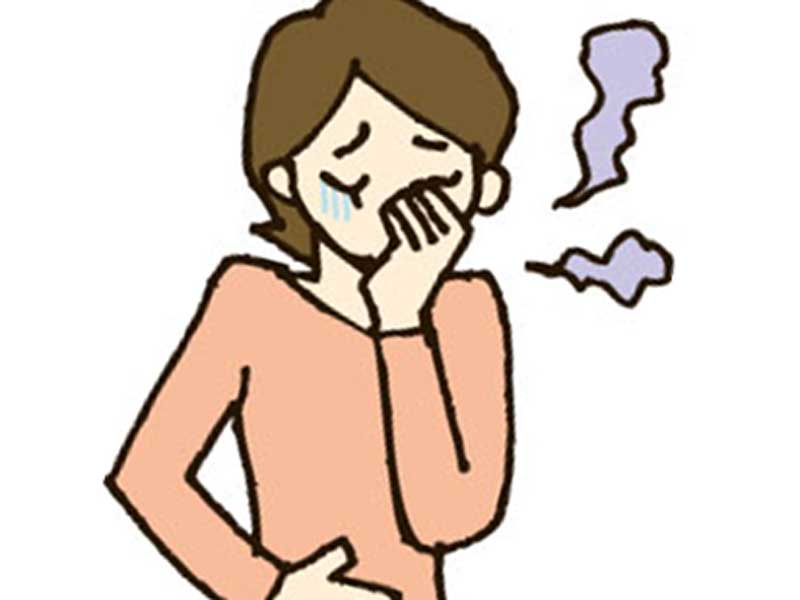 つわりがひどい妊婦さんのイラスト