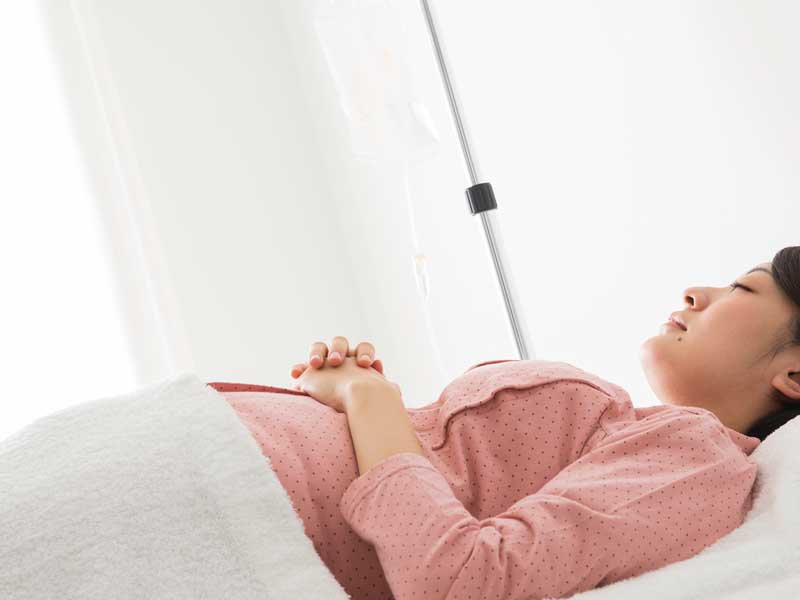 入院をしている妊婦さん