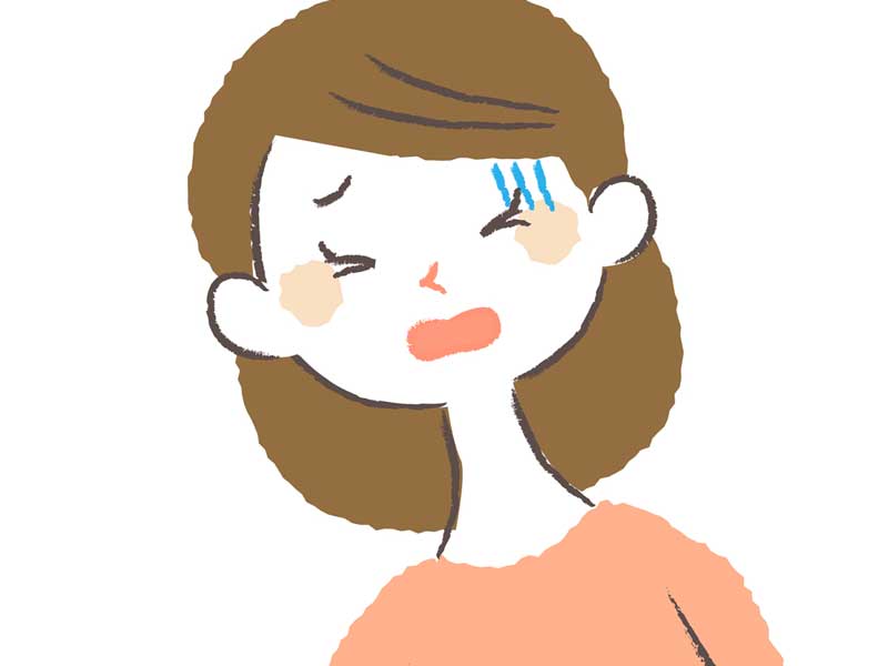 陣痛が長い妊婦さんのイラスト