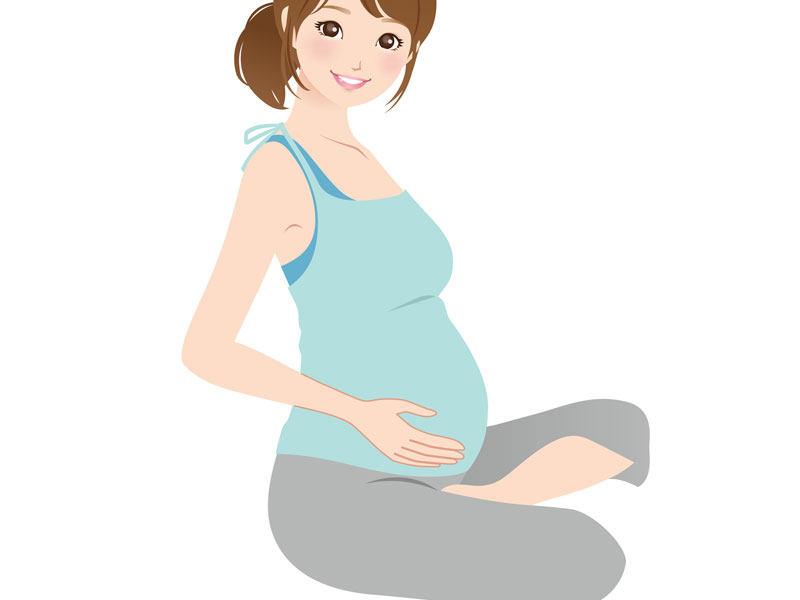 妊娠をしているお母さんのイラスト