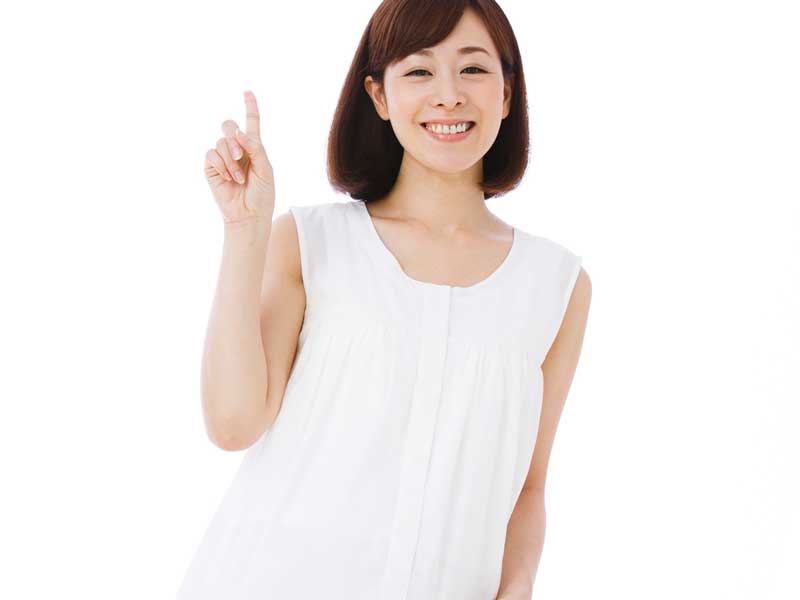 笑顔の妊婦さん