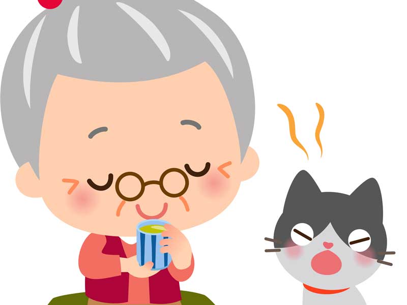 白髪のお婆さんのイラスト
