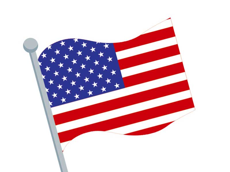 アメリカの国旗にイラスト