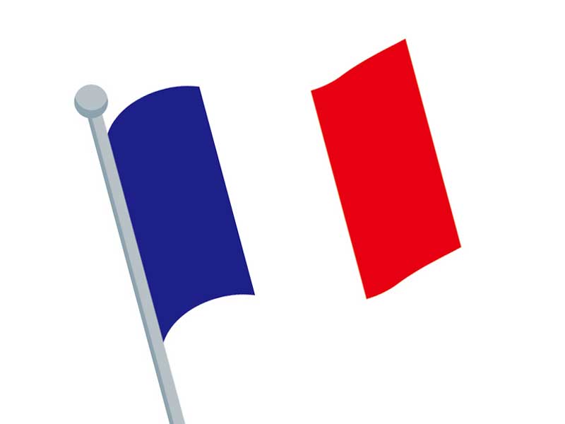 フランスの国旗にイラスト