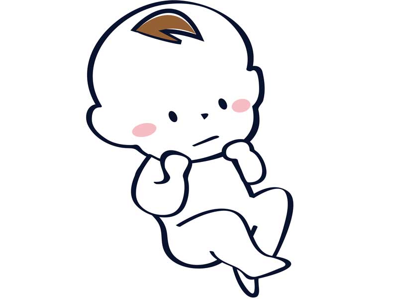 お腹の中にいる赤ちゃんのイラスト