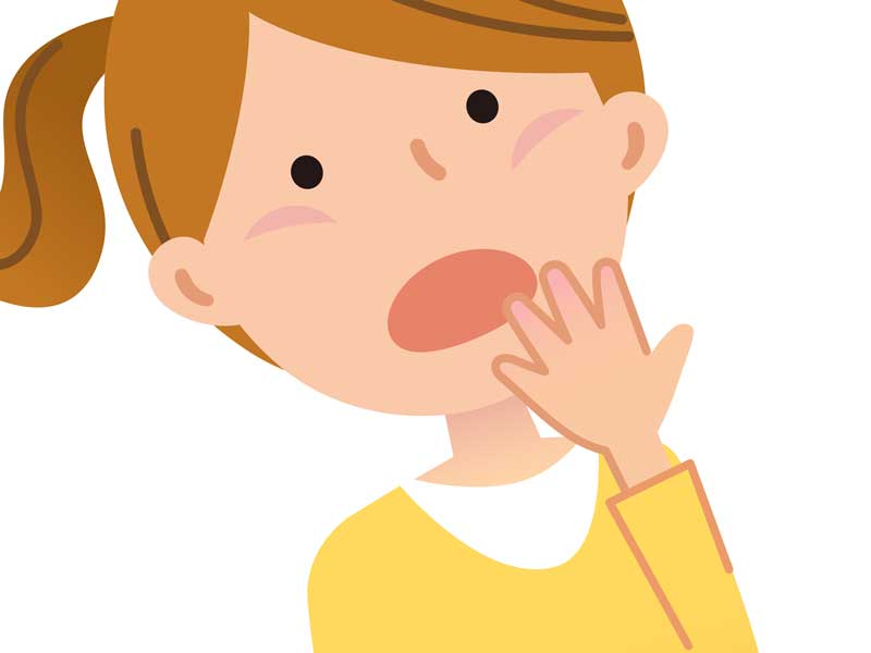 びっくりするママのイラスト