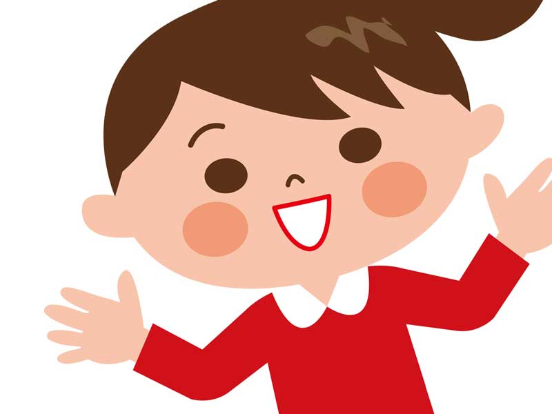 笑顔の女の子のイラスト