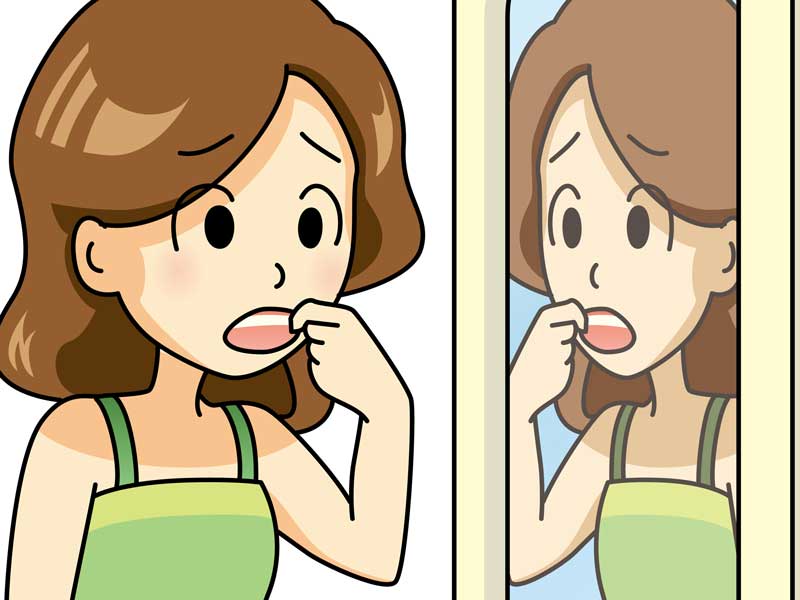 口内炎のお母さんのイラスト