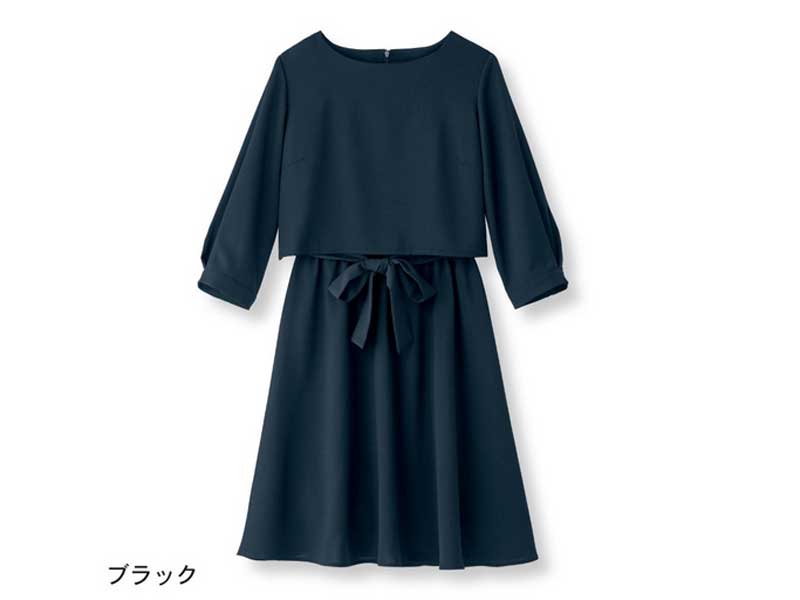 授乳対応産後セットアップ風ワンピース