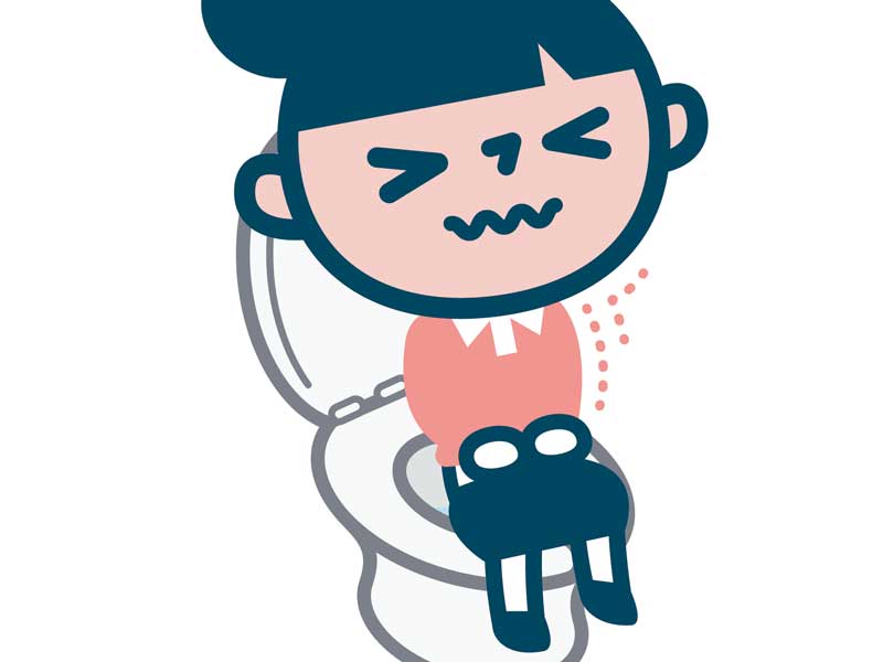 便秘のお母さんのイラスト