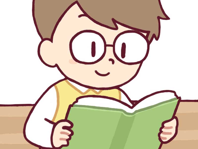 メガネを掛けている子供のイラスト