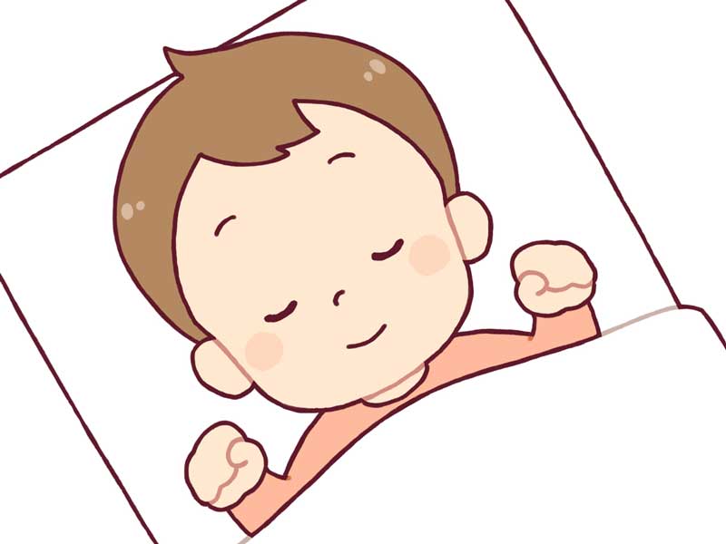 寝ている子供のイラスト