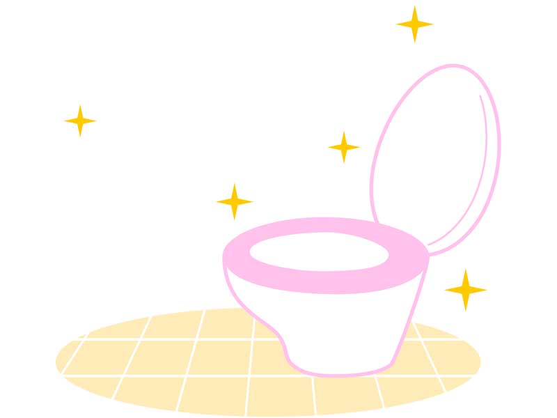 きれいに掃除したトイレのイラスト