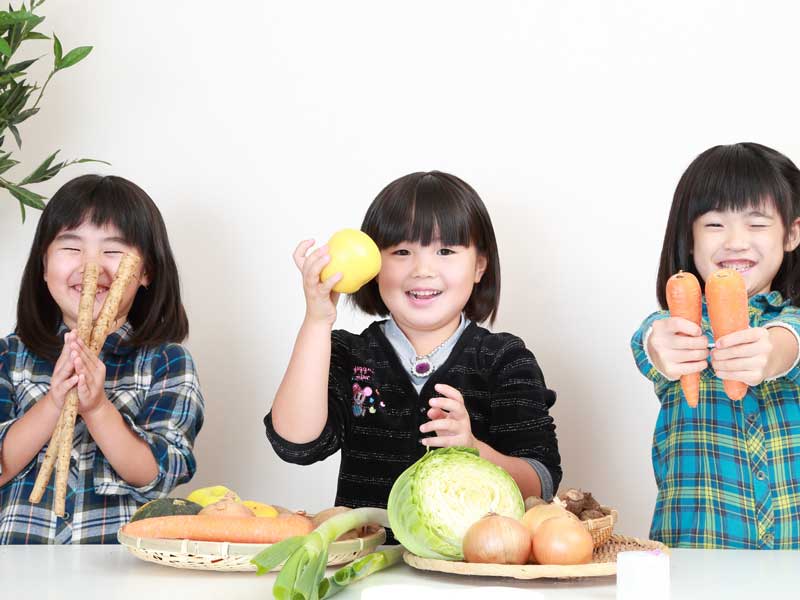 野菜と子供達