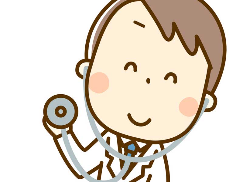 聴診器を持つ医師のイラスト