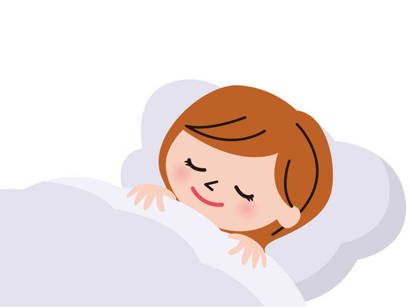 寝ている妊婦さんのイラスト