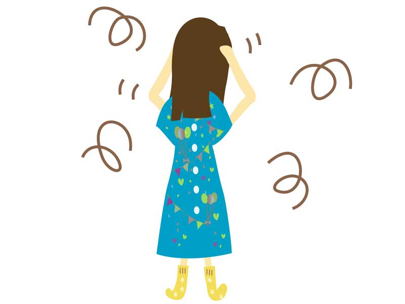 イライラする妊婦さんのイラスト