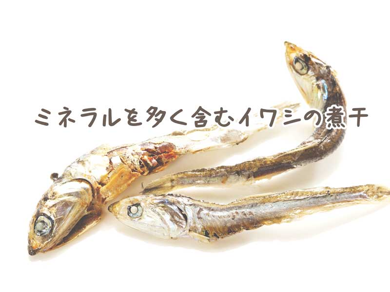ミネラルを多く含むイワシの煮干