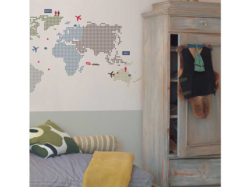 ウォールステッカーのKid's LAB World Map