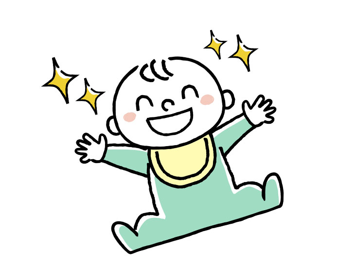 元気な赤ちゃんイラスト