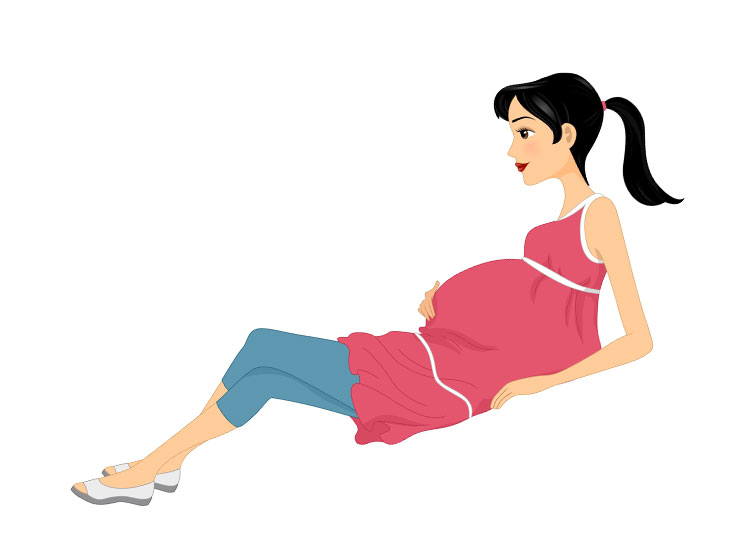 妊娠中の女性運動イラスト