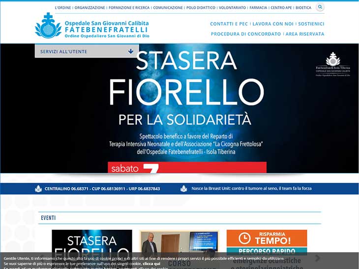 Fatebebenefratelli San Giovanni Calibitaサイトキャプチャ画面