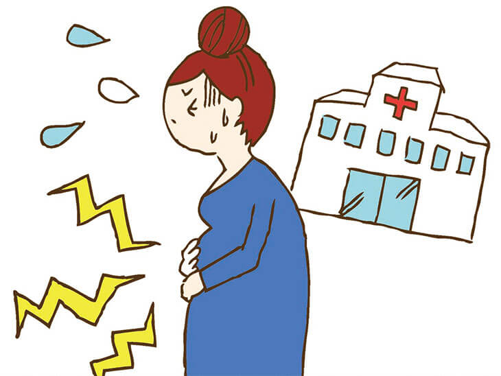 お腹に張りや痛みを感じる妊婦