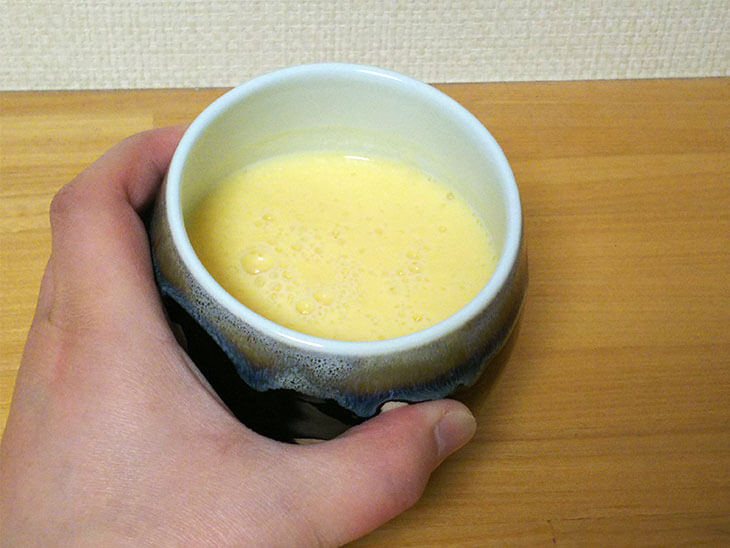 完成した基本の卵酒