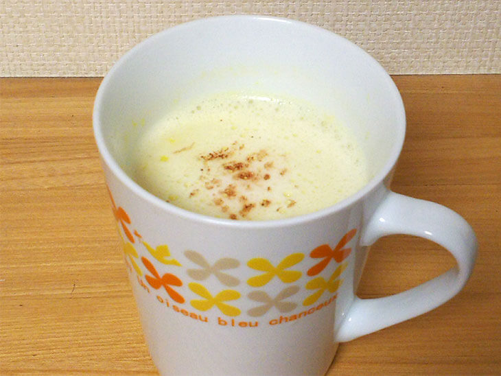 完成したエッグノッグ風卵酒