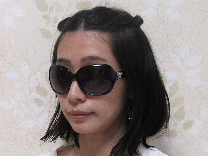 完成した前髪ツイストアレンジ